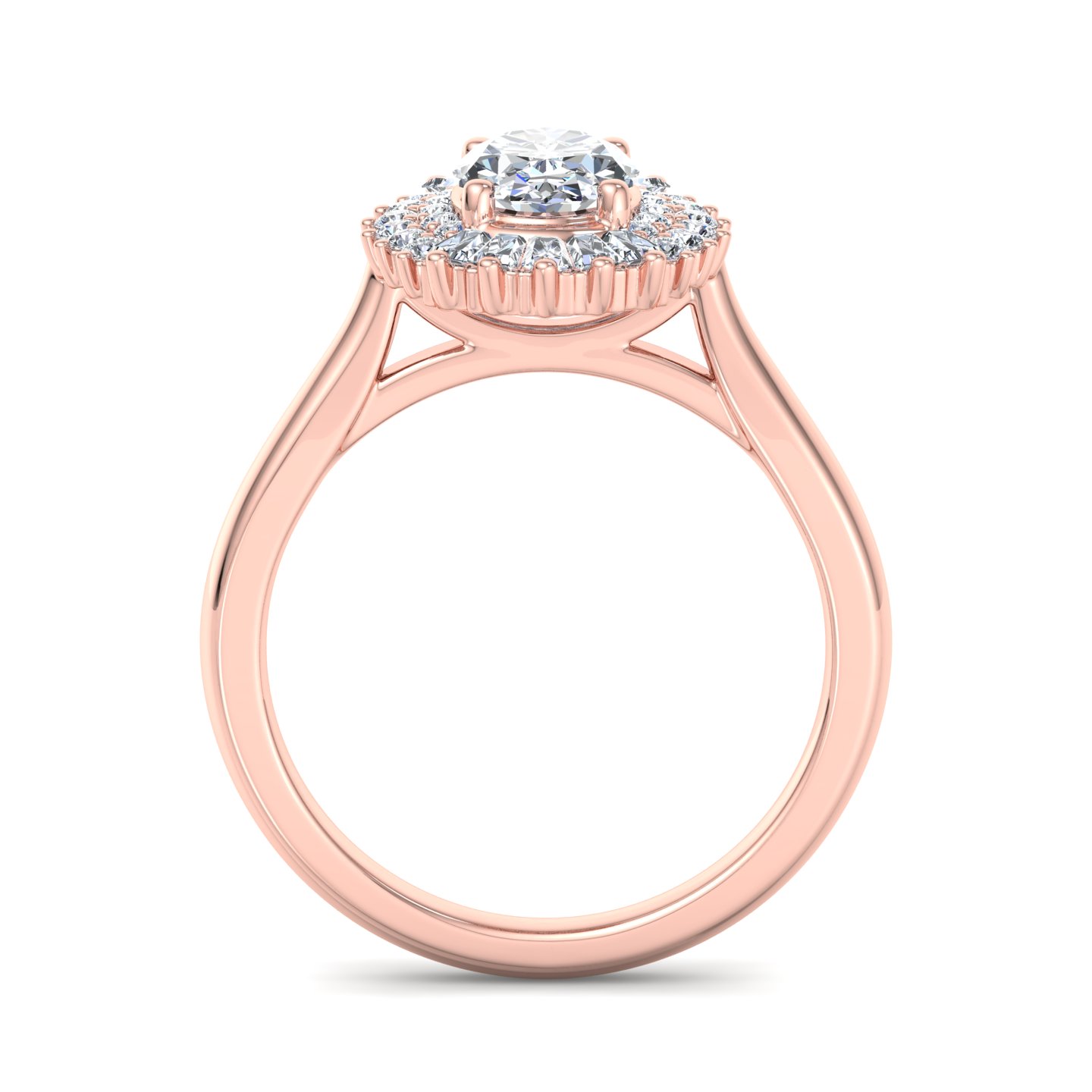 Aniyah Ballerina Style Halo Engagement Ring
